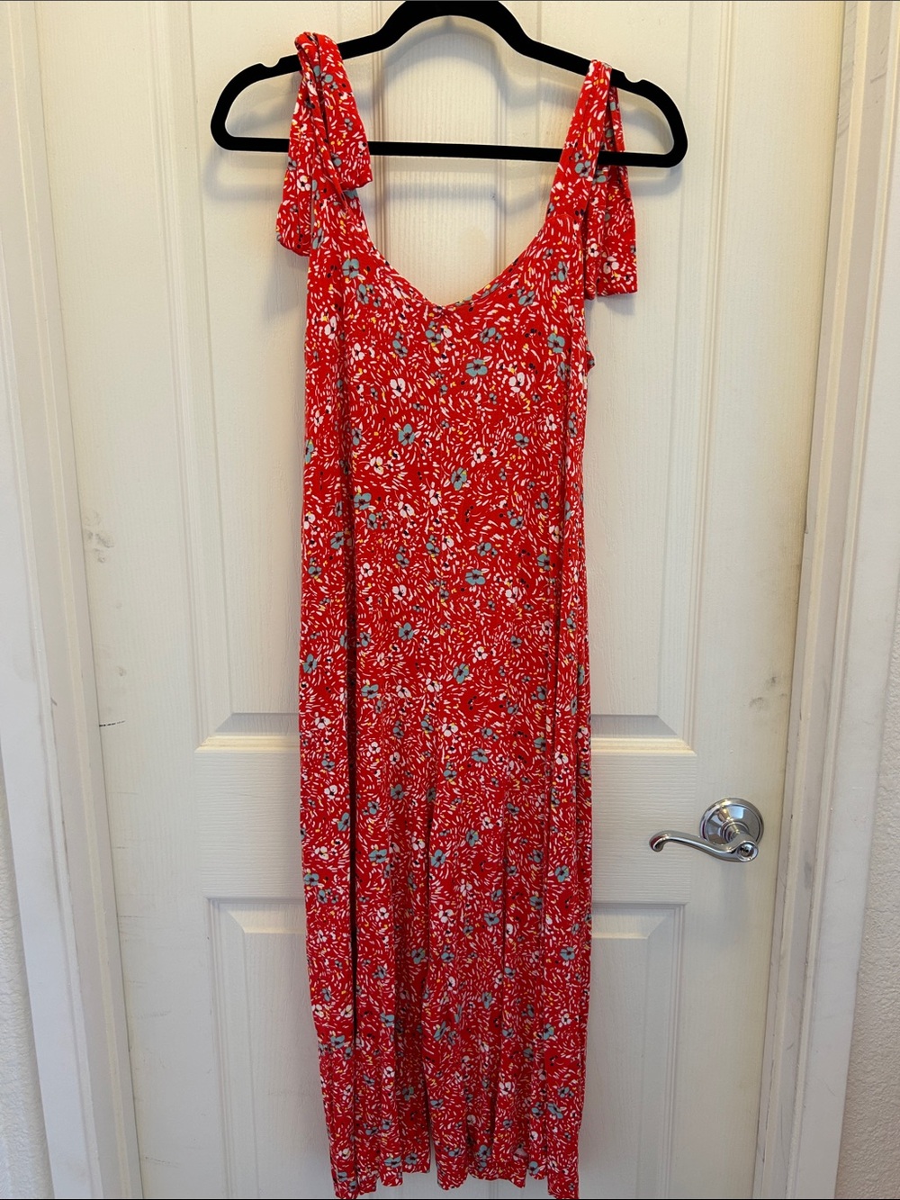 Ten Tomorrow Red Floral Jumpsuit, Small